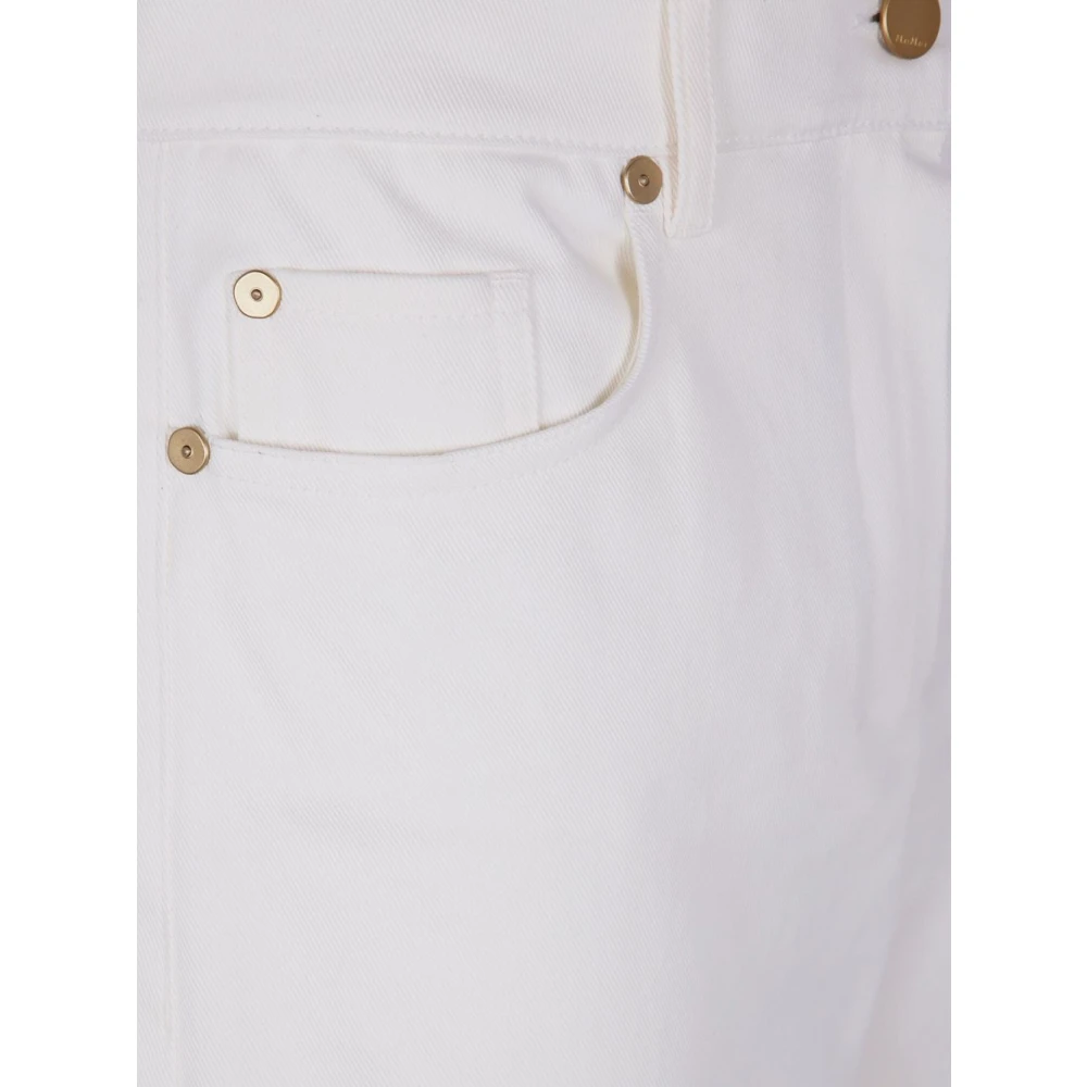 Max Mara Witte Marianna Broek met Riemlussen White Dames