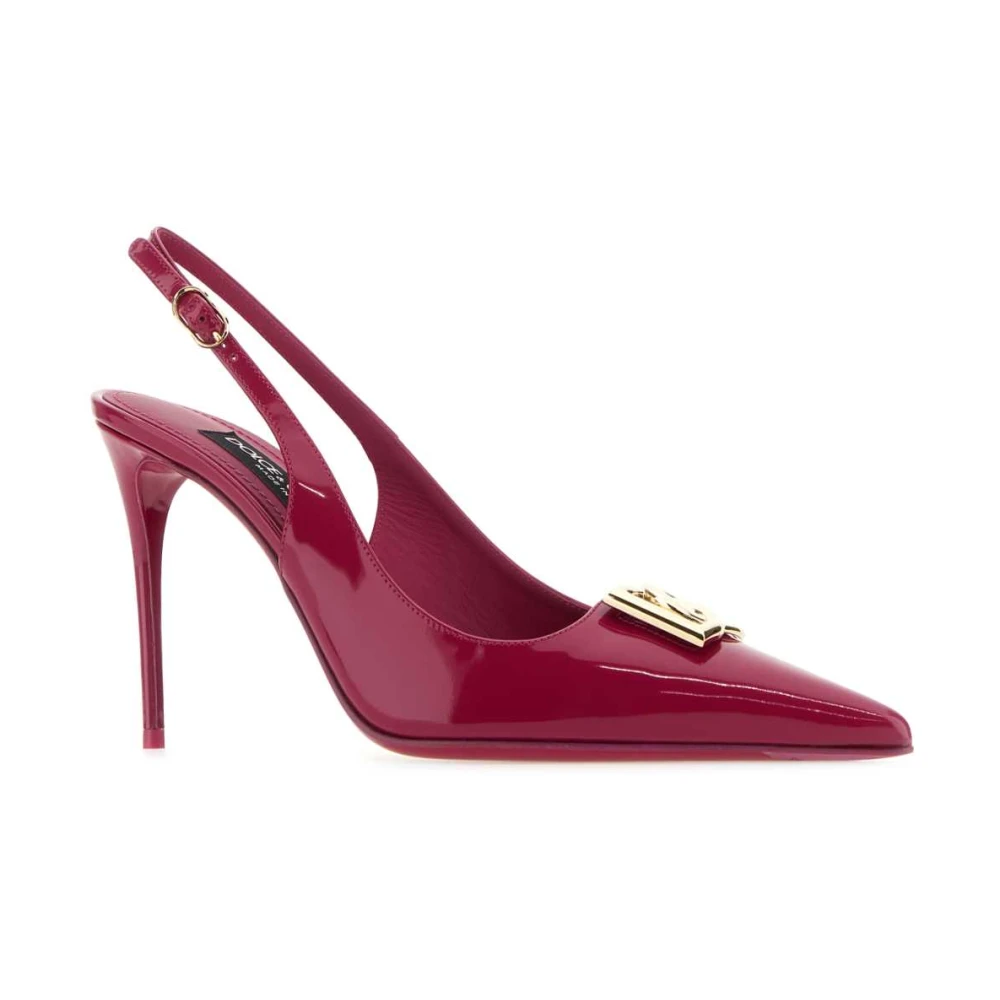 Dolce & Gabbana Paarse Leren Pumps 9 cm Hak Red Dames