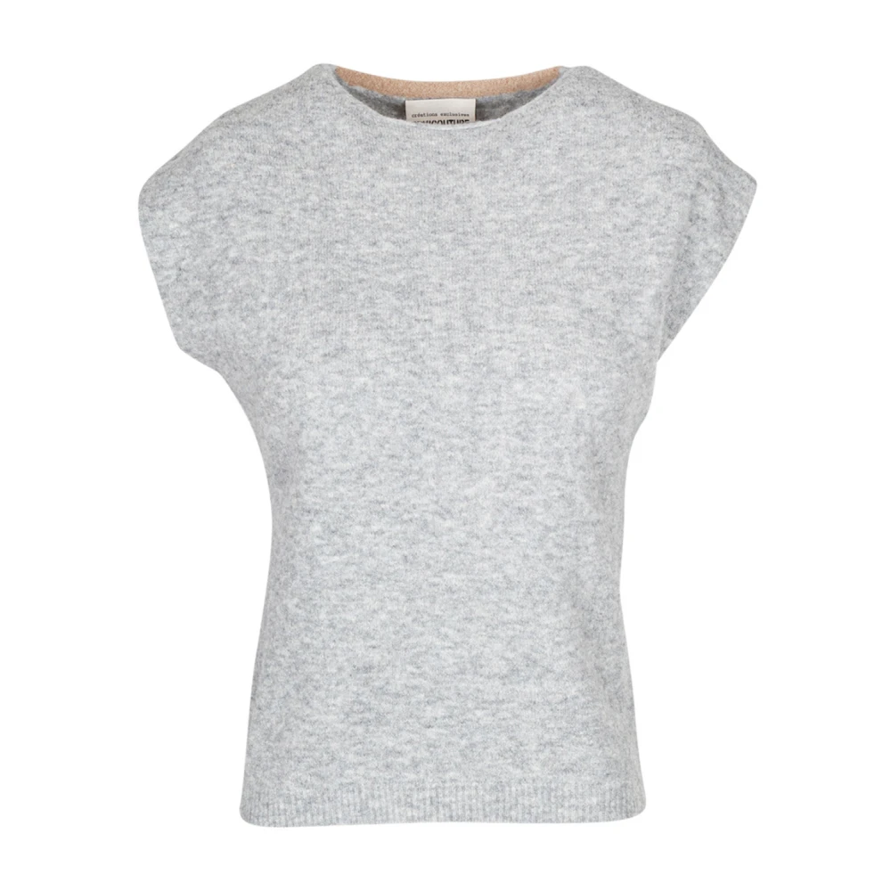 Semicouture Jessye Gebreide Top Gray Dames