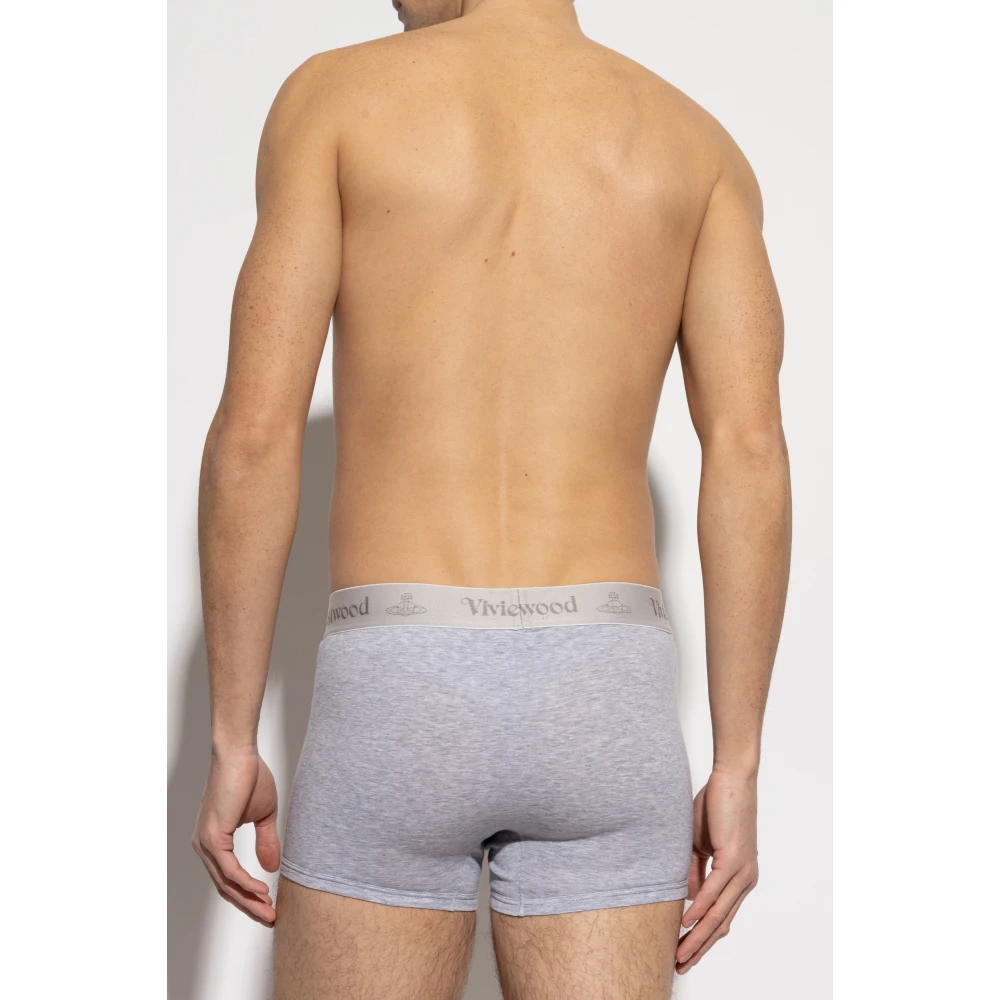 Vivienne Westwood Twee-pack boxers met logo Gray Heren