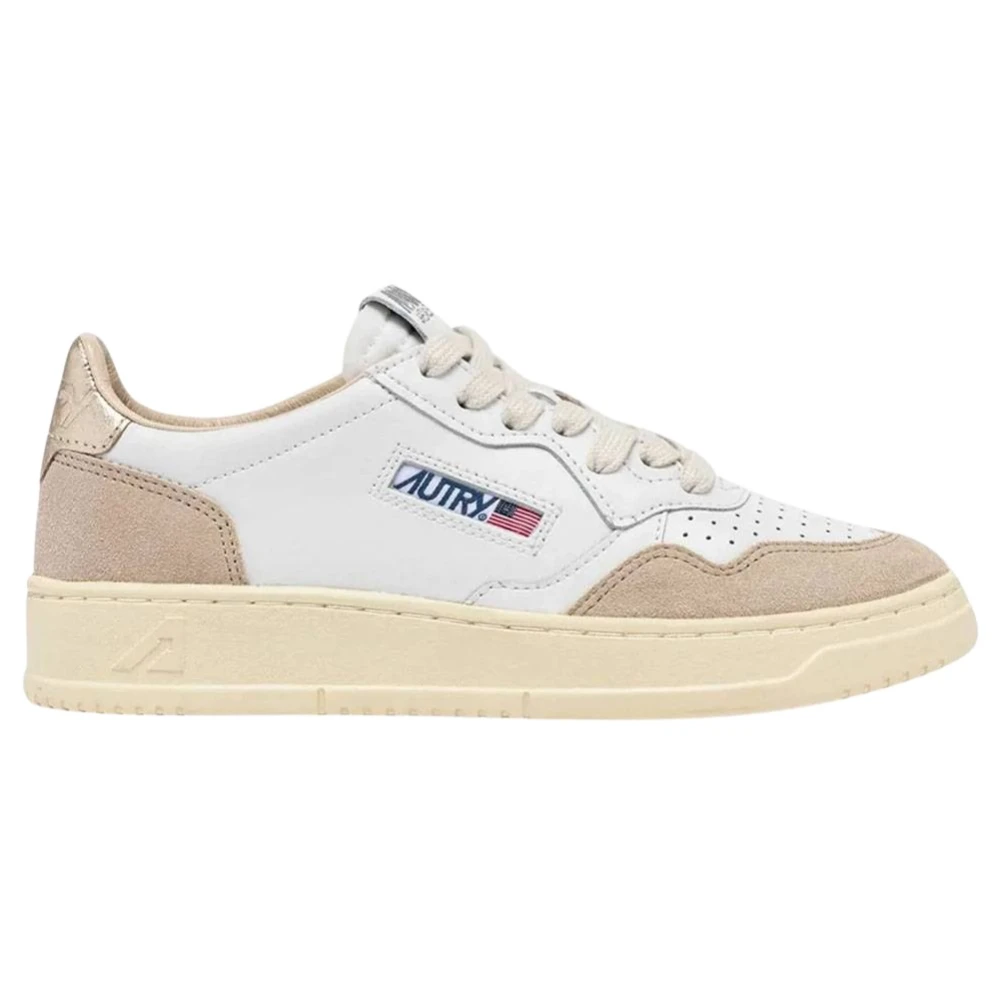 Autry Women's Beige Iconic Medalist Trainers For Everyday Comfort - Sneakers - 7 Uk - Shoes