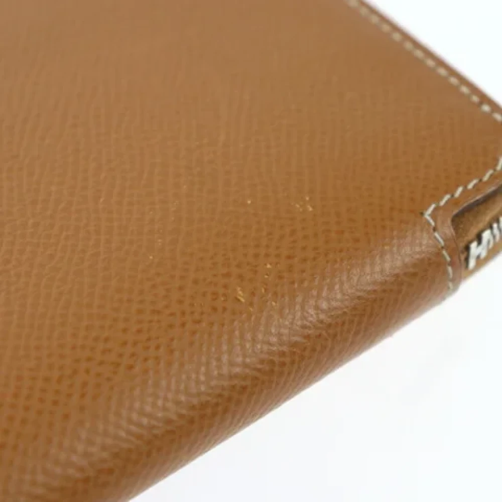 Hermès Vintage Pre-owned Fabric wallets Brown Dames