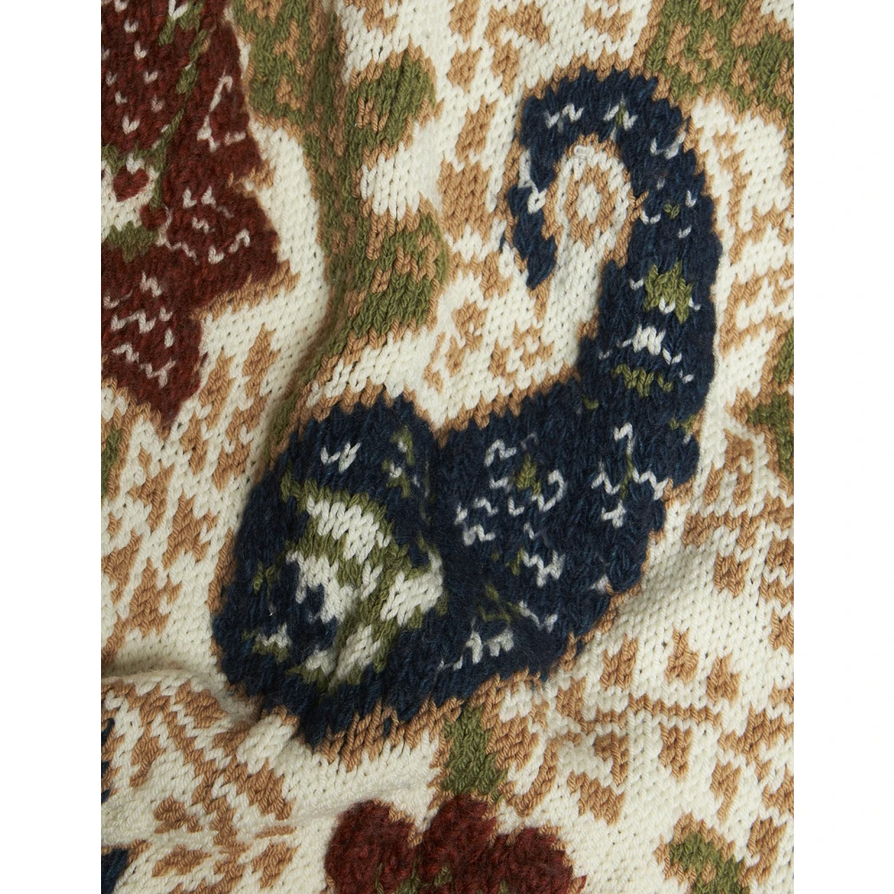 ETRO Bruin Paisley Jacquard Gebreid Vest Multicolor Dames