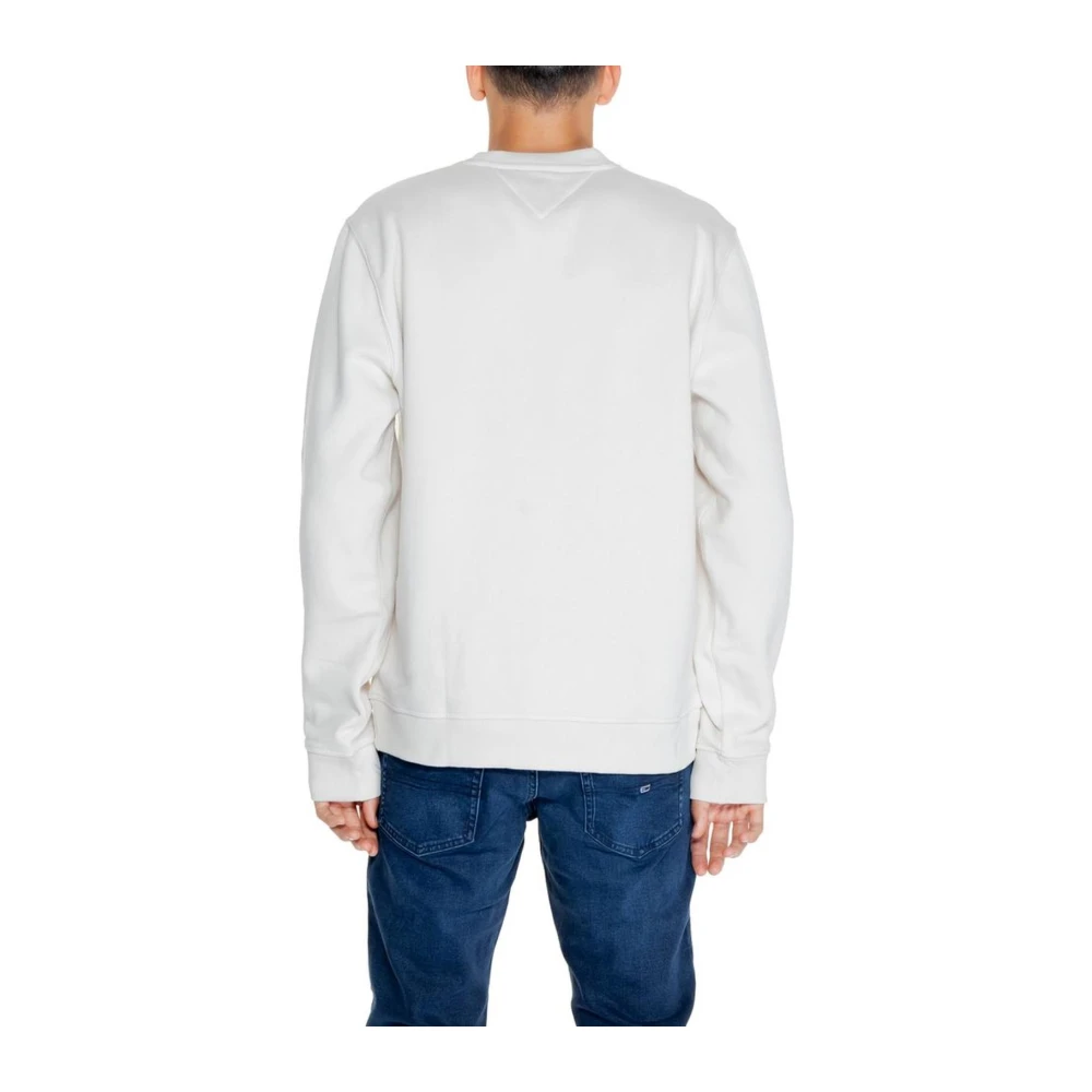 Tommy Jeans Geregenereerde Katoenen Sweater met Polyester White Heren