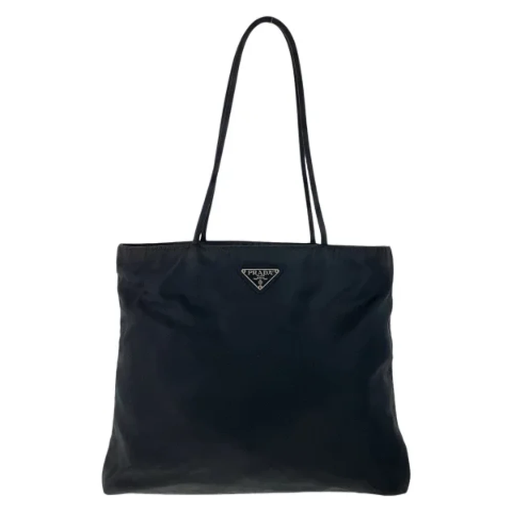 Prada Vintage Pre-owned Canvas prada-bags Black Dames