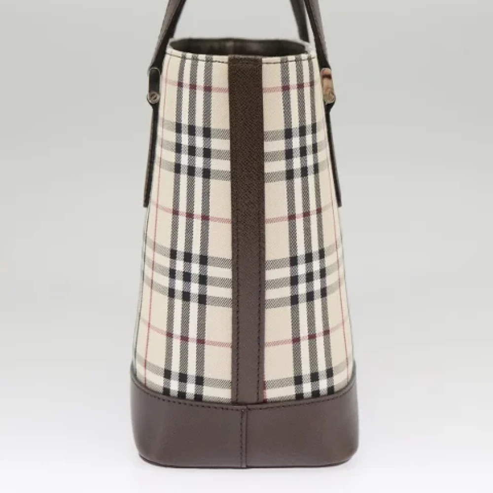 Burberry Vintage Pre-owned Canvas handbags Beige Dames