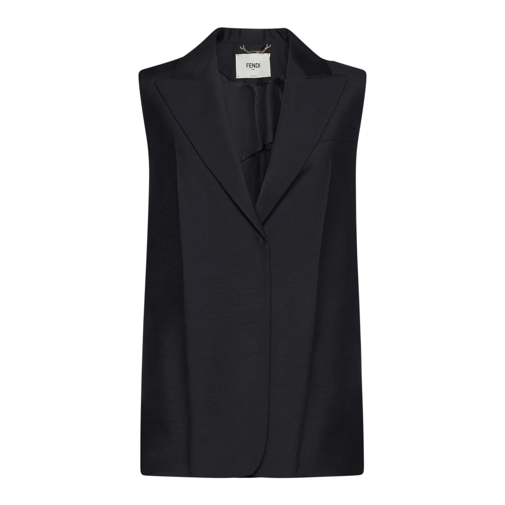 Fendi Zwarte Top Elegante Stijl Black Dames