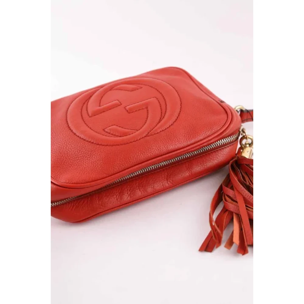 Gucci Vintage Pre-owned Leather gucci-bags Red Dames