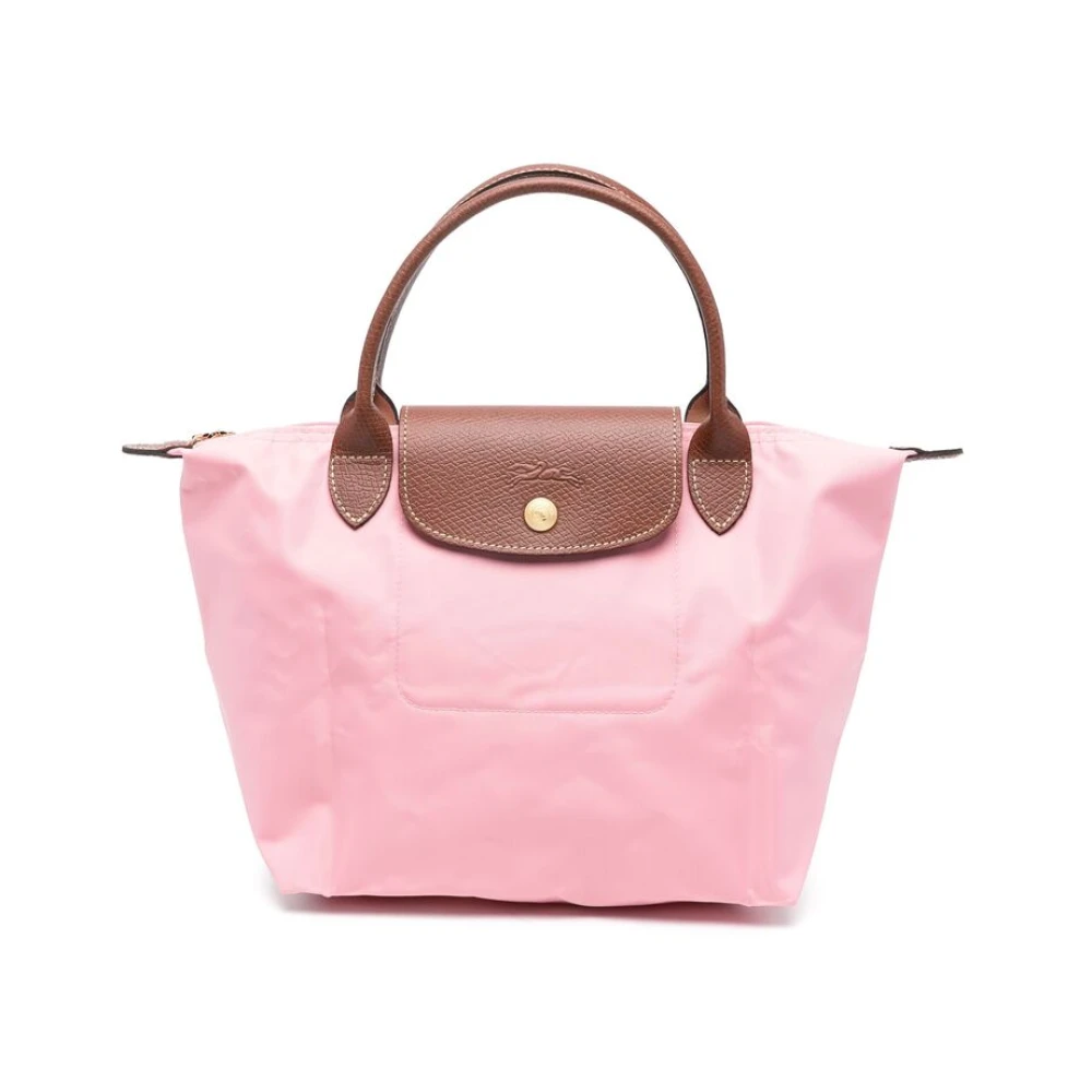Longchamp Roze Canvas Overslag Handtas Pink Dames