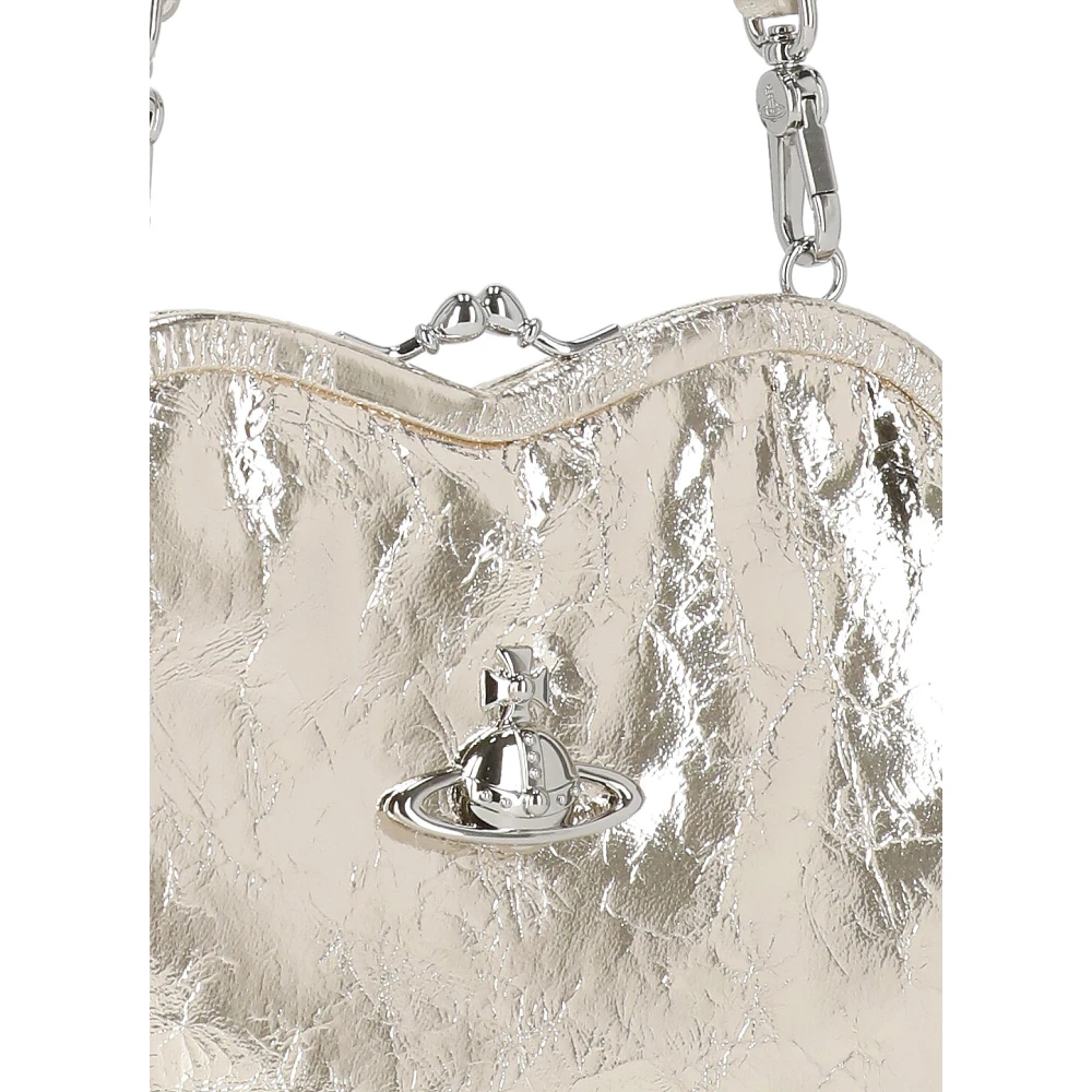 Vivienne Westwood Gouden leren tas met Orb-logo Yellow Dames