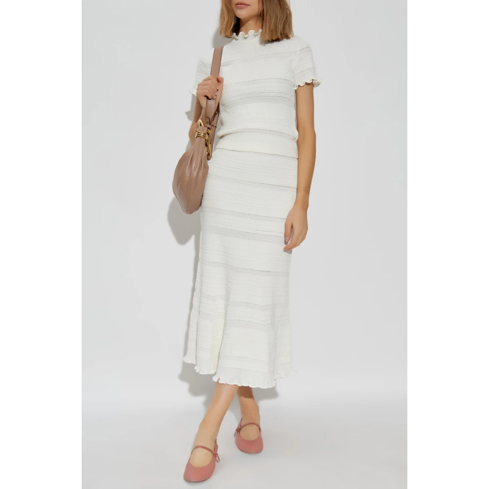 Lanvin Katoenen rok White Dames
