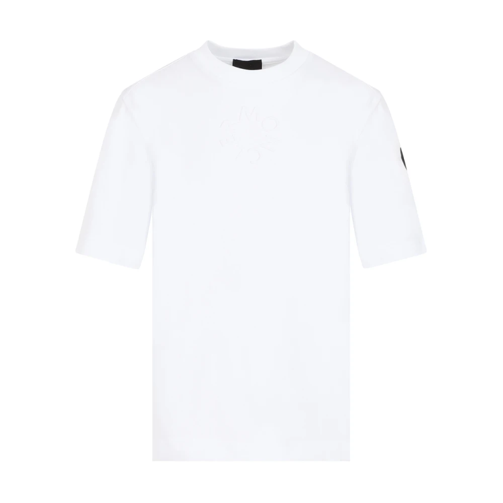 Moncler Witte Katoenen T-Shirt White Dames