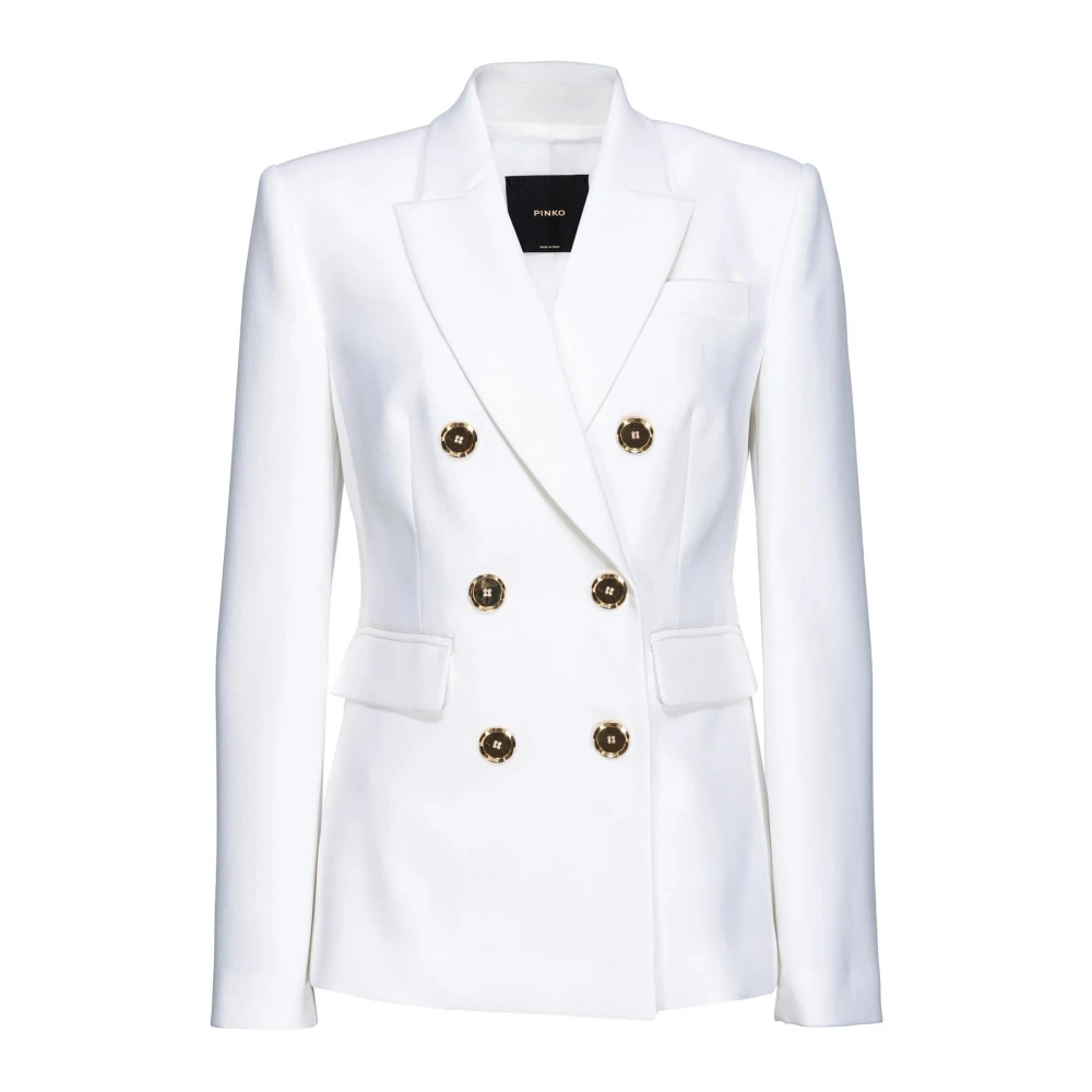 Pinko Elegant Suit Jacket and Blazer White, Dam