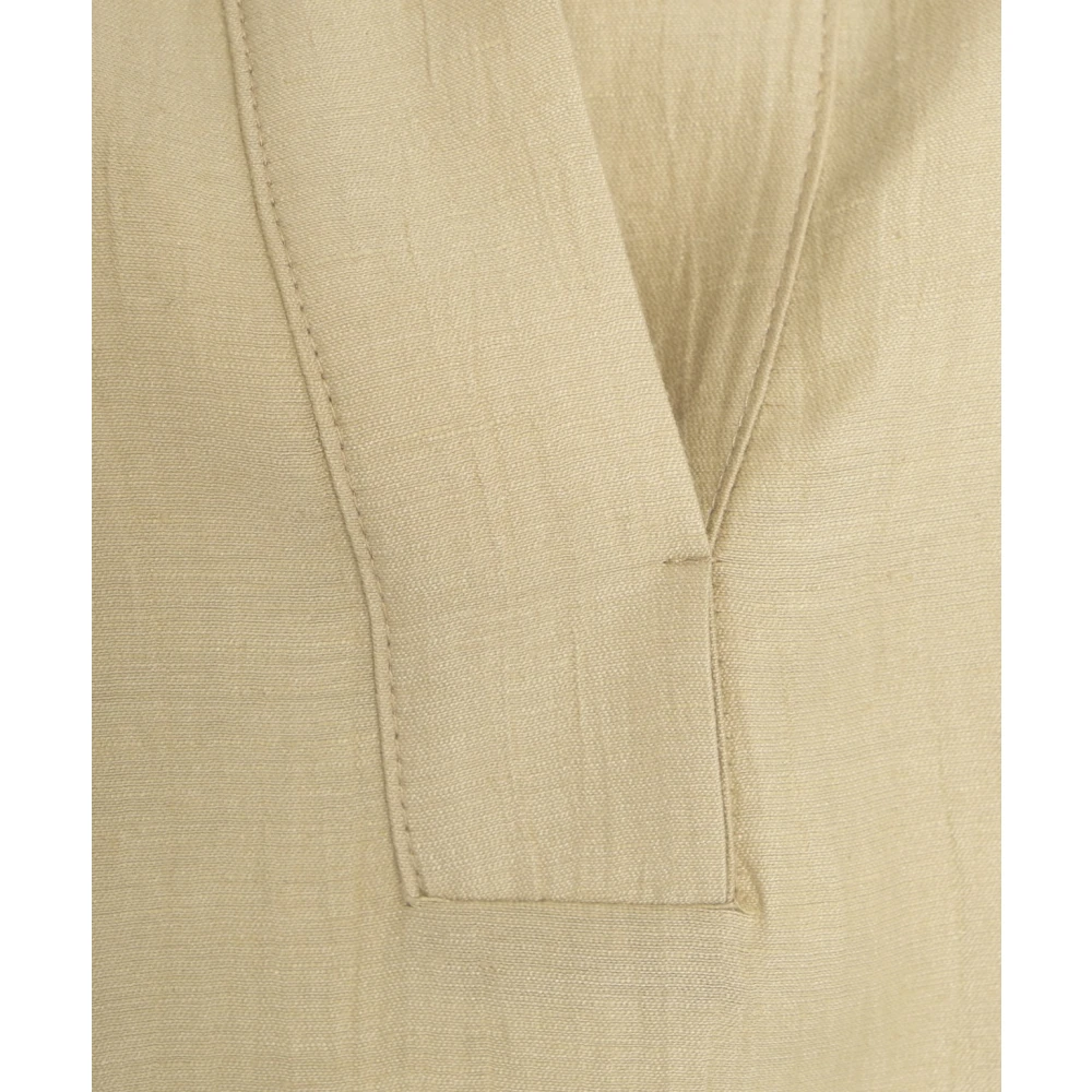 Kaos Beige Polo Kraag Blouse Ss25 Beige Dames