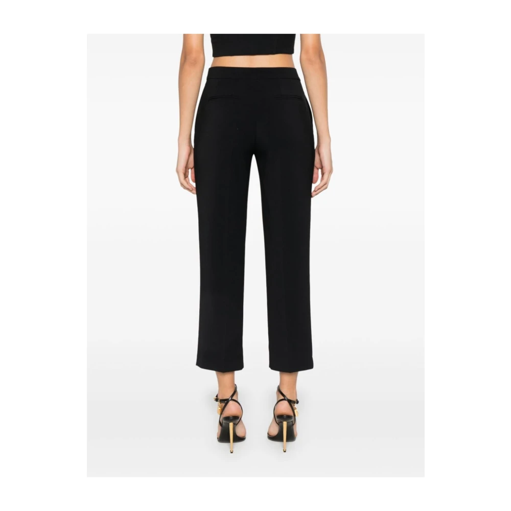 Elisabetta Franchi Zwarte Broek Aw24 Dameskleding Black Dames