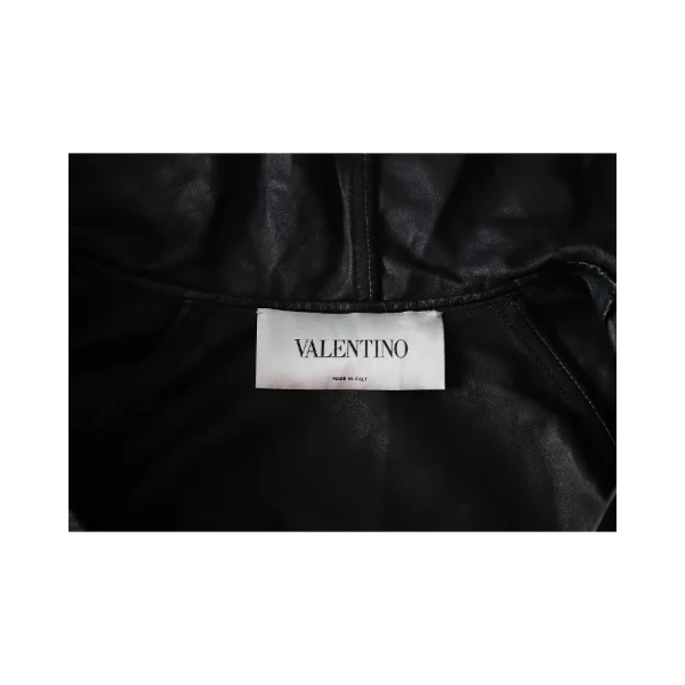 Valentino Vintage Pre-owned Leather outerwear Black Dames