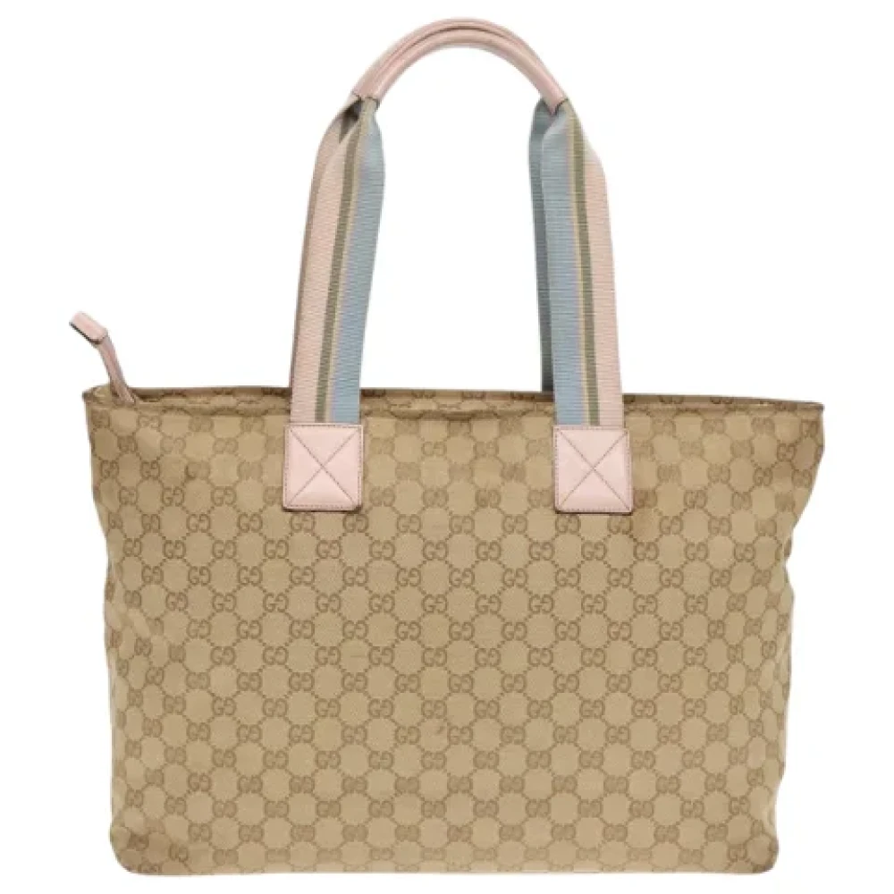 Gucci Vintage Pre-owned Canvas totes Beige Dames