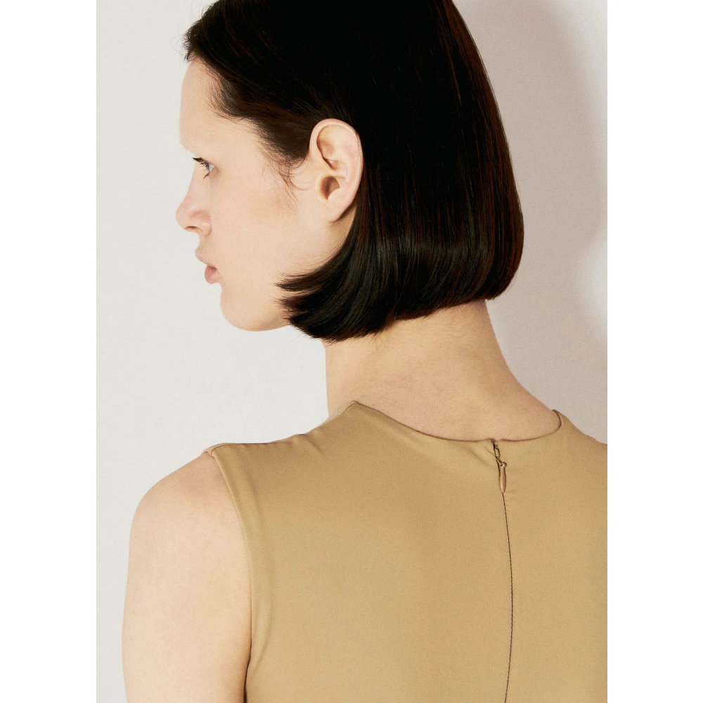 Entire Studios Mouwloze bodysuit in stretchweefsel Beige Dames