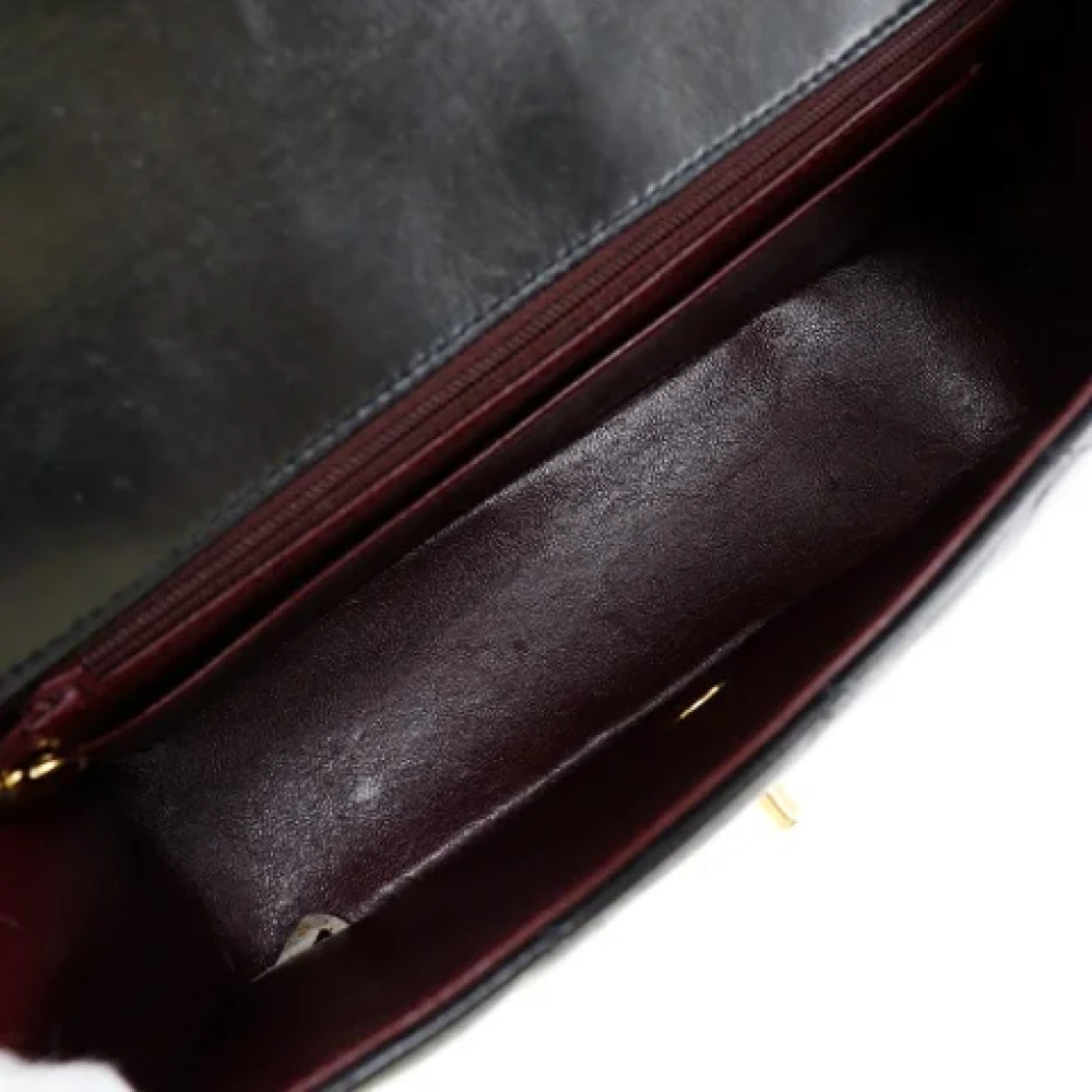 Chanel Vintage Pre-owned Leather crossbody-bags Black Dames