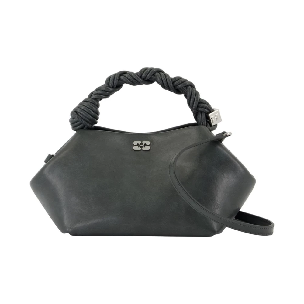 Ganni Grå Läder Crossbody Väska