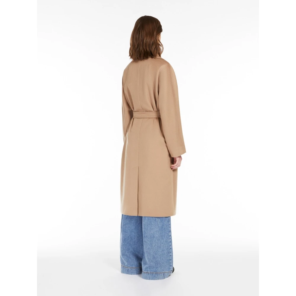 Max Mara Weekend Kasjmier Double-Breasted Kameeljas Brown Dames