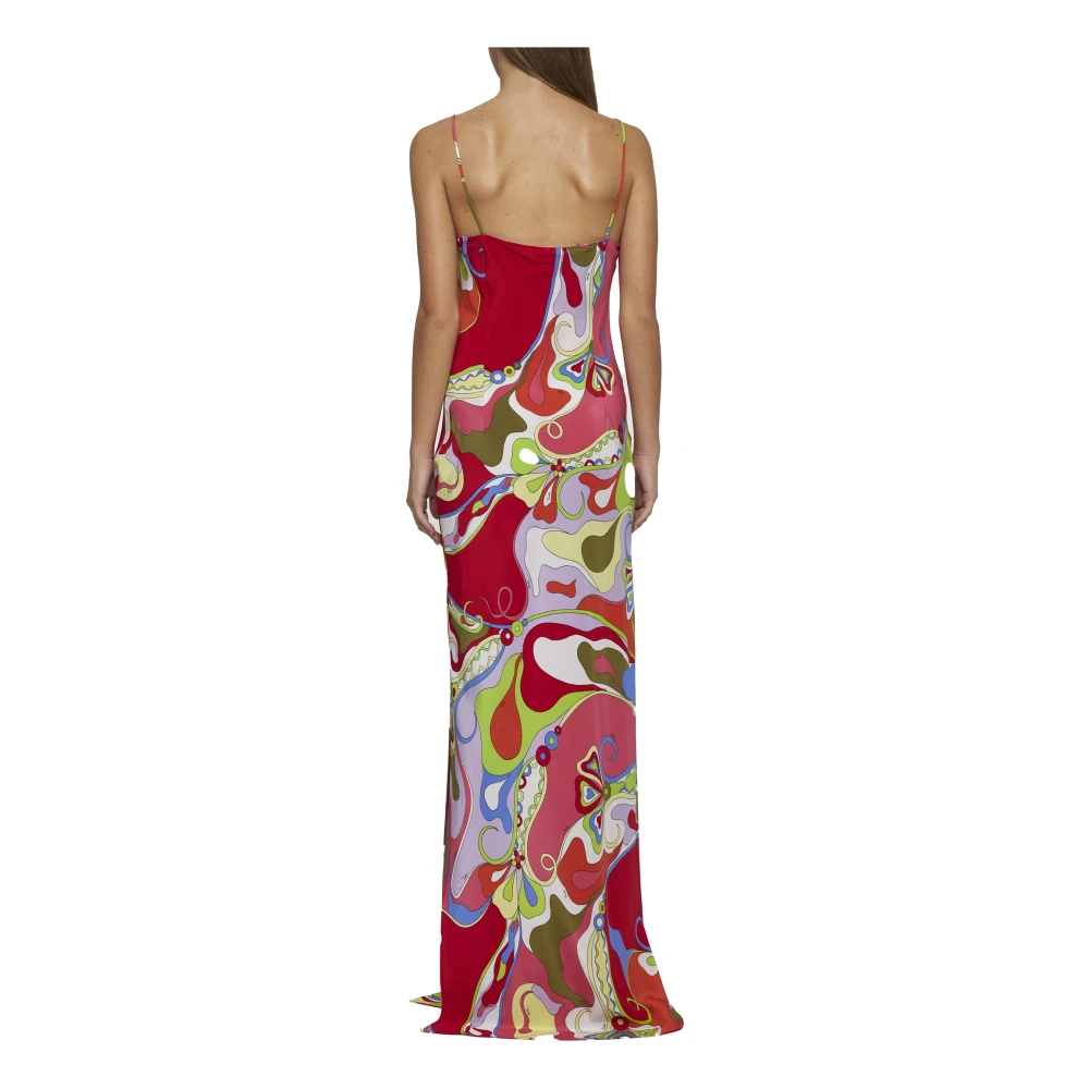 EMILIO PUCCI Elegante Lange Jurk Multicolor Dames