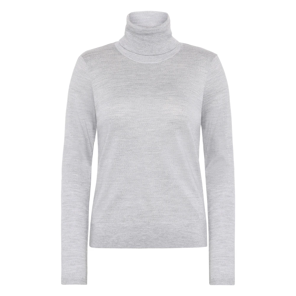 Emerson Renaldi Lichtgrijze Merino Wol Turtle Neck Sweater Gray Dames