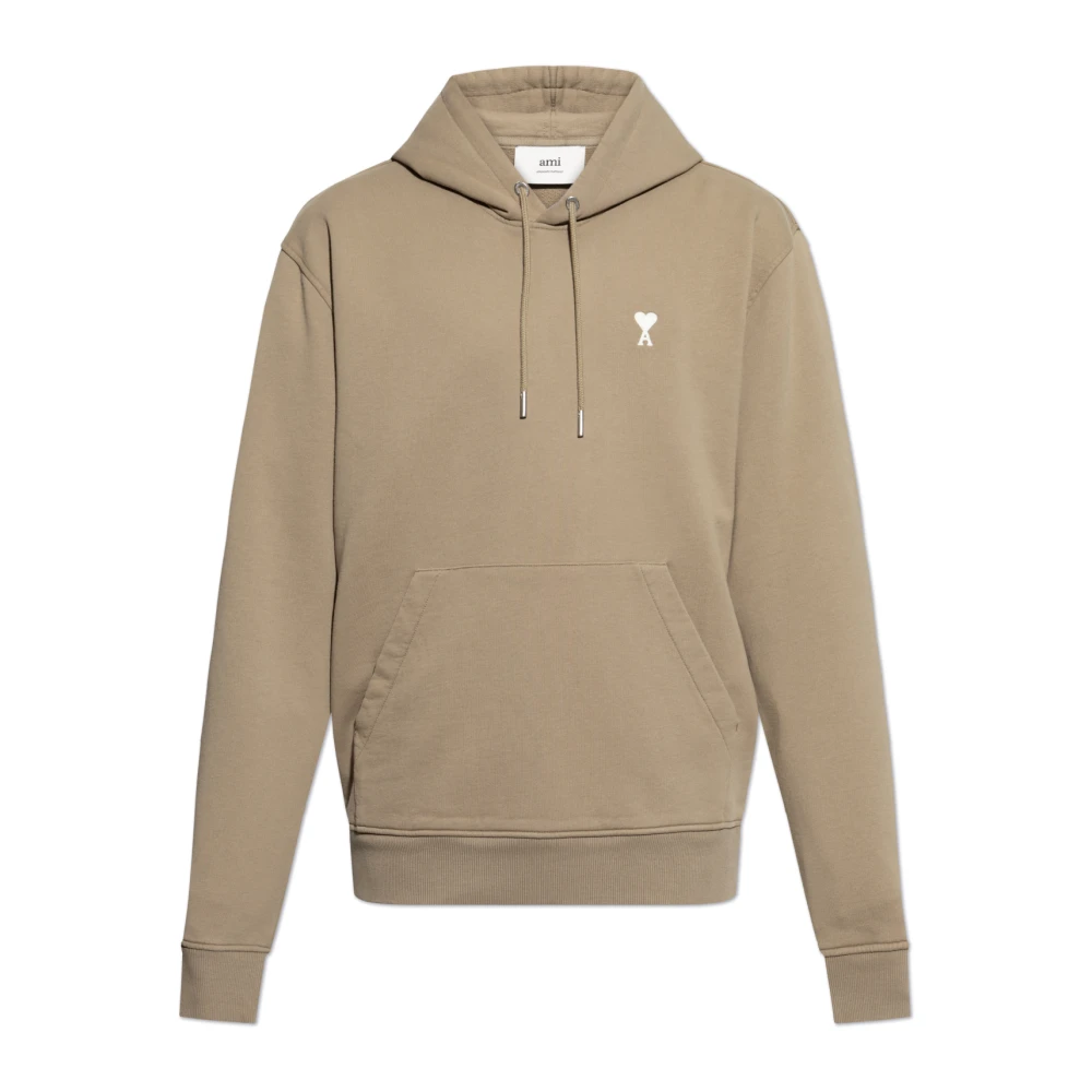 Ami Paris De Coeur Hoodie Green Heren