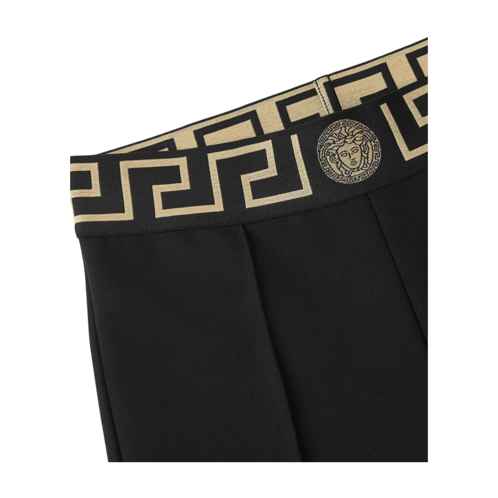 Versace Zwarte Broek met Medusa Motief Black Dames