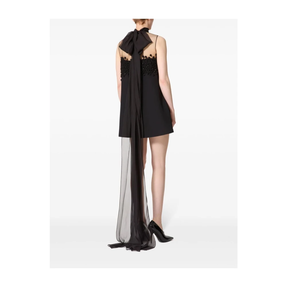 Valentino Garavani Zwarte Elegante Jurk Black Dames