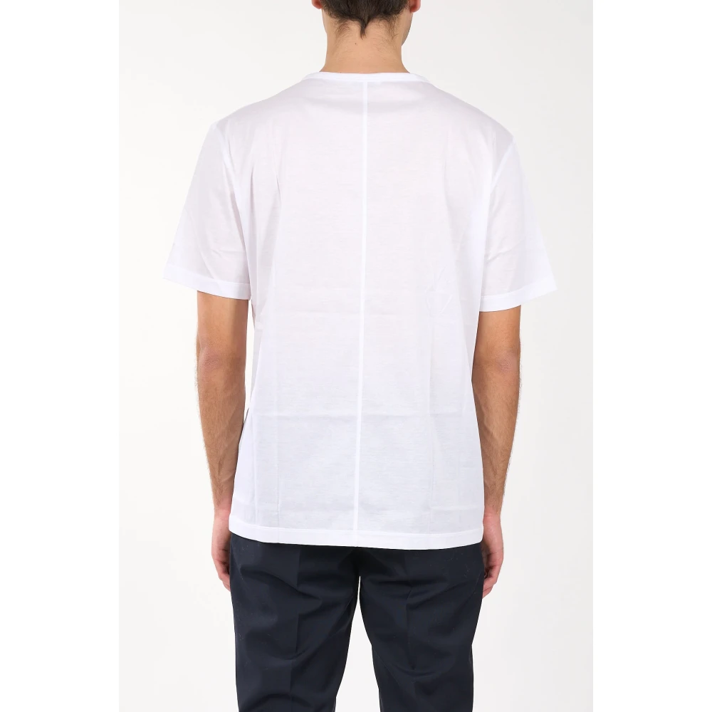 Paolo Pecora Gekamd katoenen T-shirt met ronde hals White Heren