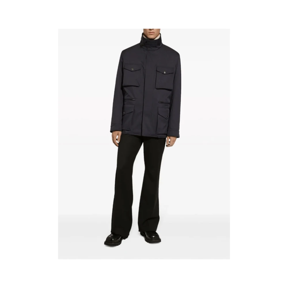 Dolce & Gabbana Midnight Blue Safari Jas Blue Heren