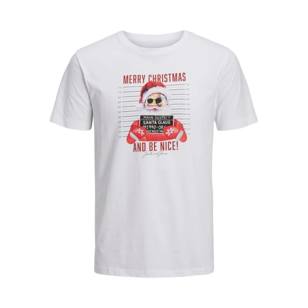 Jack & Jones Jul T-shirt Santa-stil White, Herr