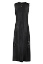 robe-en-georgette-de-soie-noire-brodee