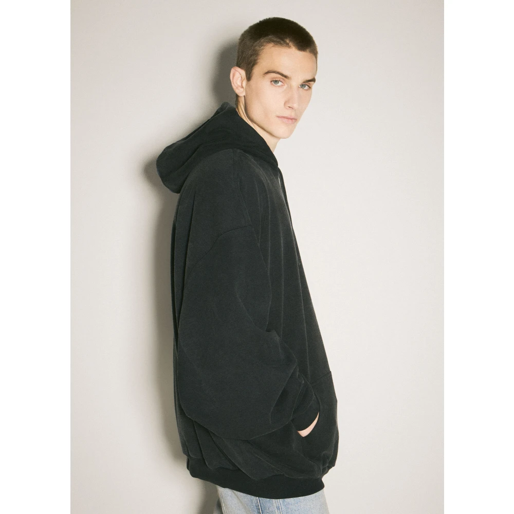 Vetements Hooded Sweatshirt van zware katoen Black Heren