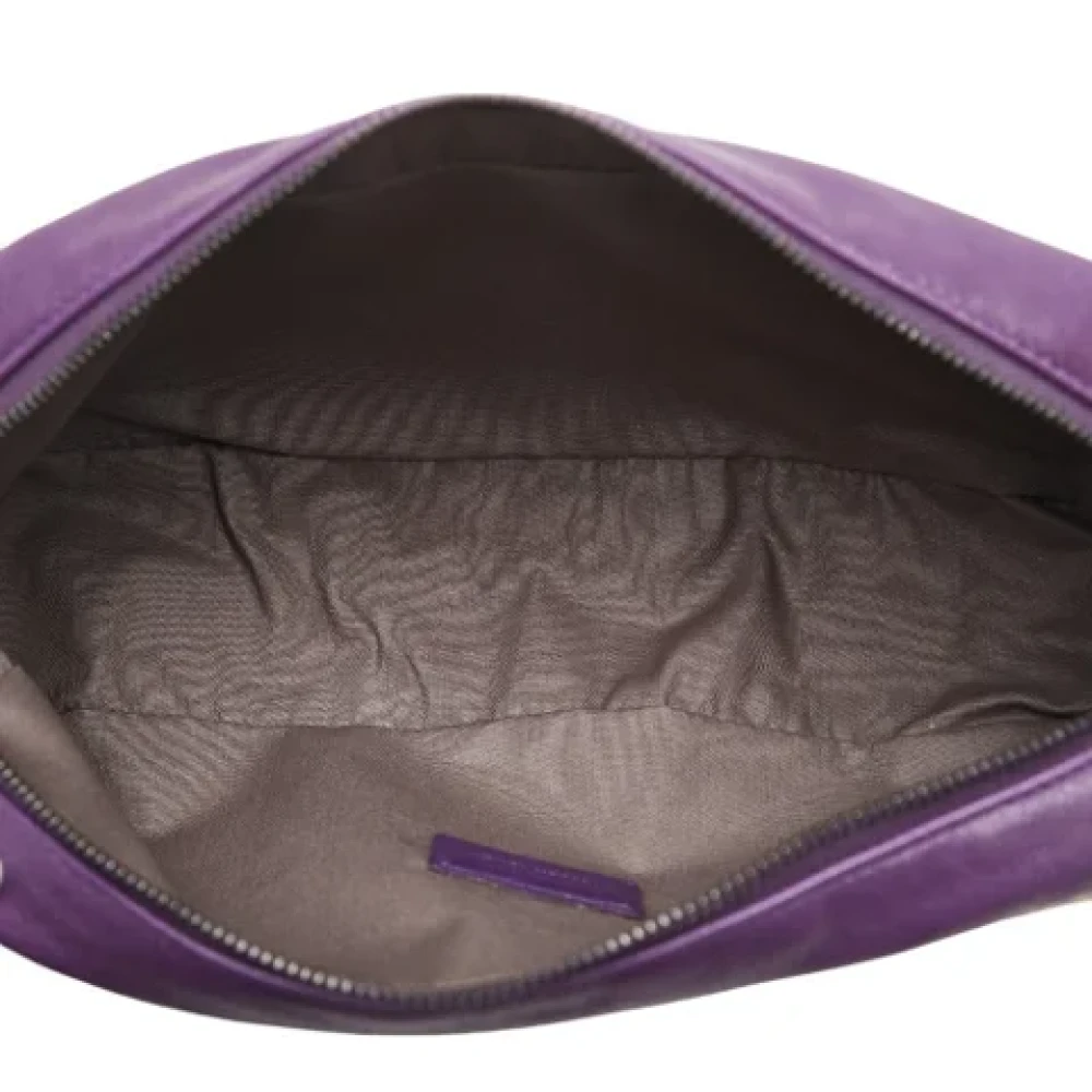 Bottega Veneta Vintage Pre-owned Leather clutches Purple Dames