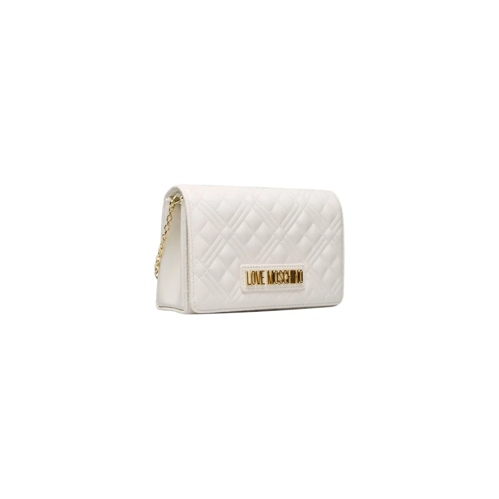 Love Moschino Crossbody tassen met kettingsluiting White Dames