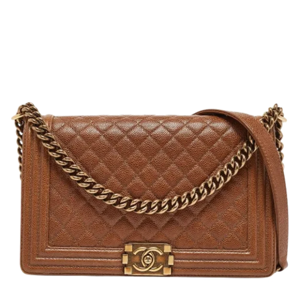 Chanel Vintage Pre-owned Leather chanel-bags Brown Dames