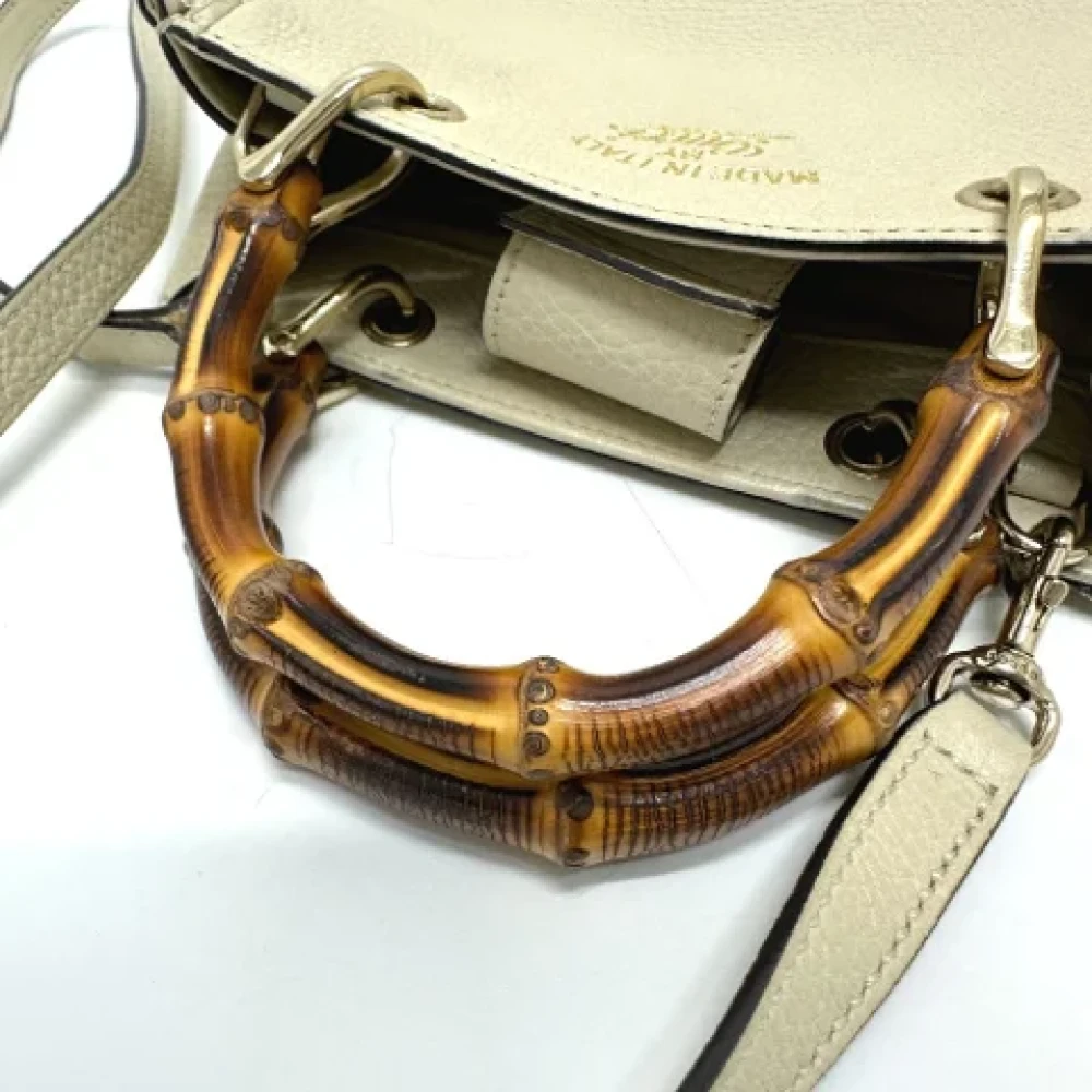 Gucci Vintage Pre-owned Leather handbags White Dames
