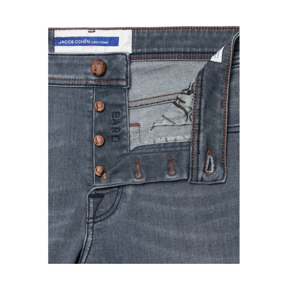 Jacob Cohën Bard Grijze Jeans met Rode Stiksels Blue Heren