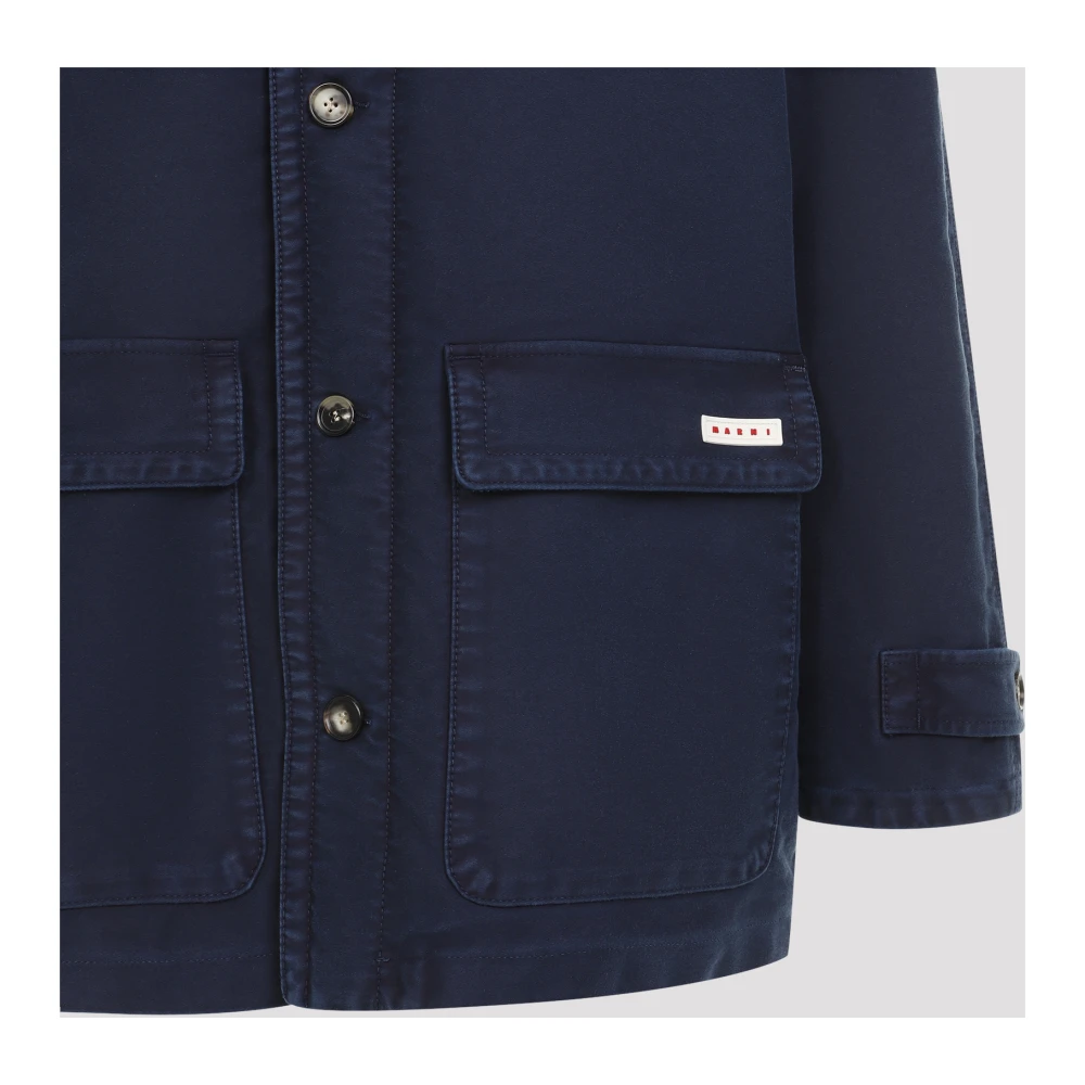 Marni Licht Marineblauwe Jas voor Stijlvolle Look Blue Heren