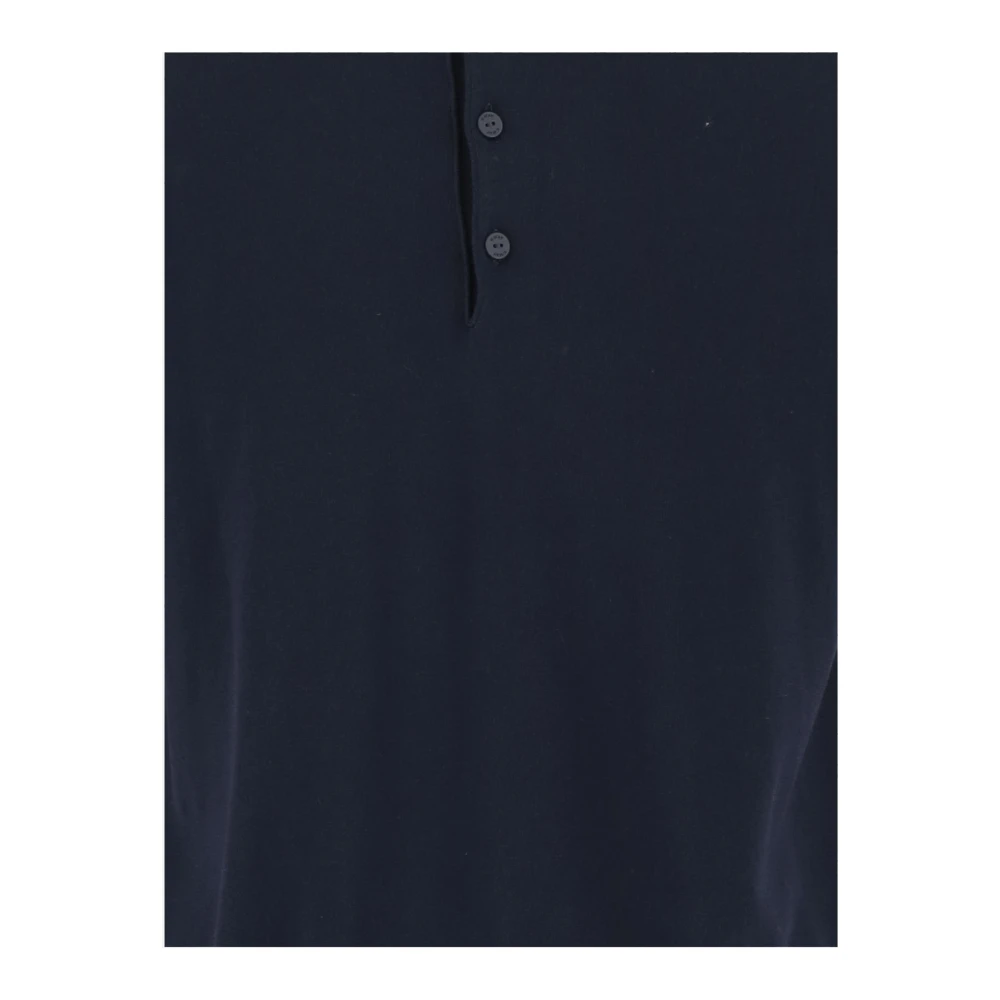 K-way Klassieke Katoenen Poloshirt Navy Blue Heren
