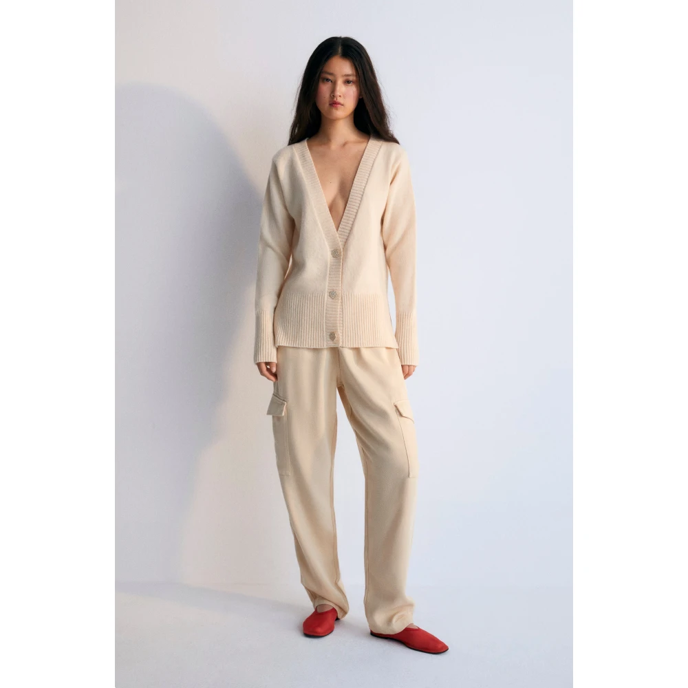 The New Society Chios Woman Cargo Pant Beige Dames