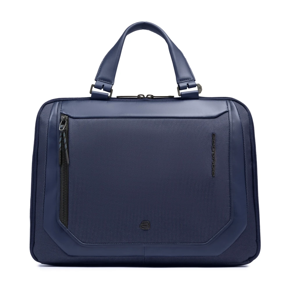 Piquadro Herren Blau Erweiterbare Laptoptasche 14"