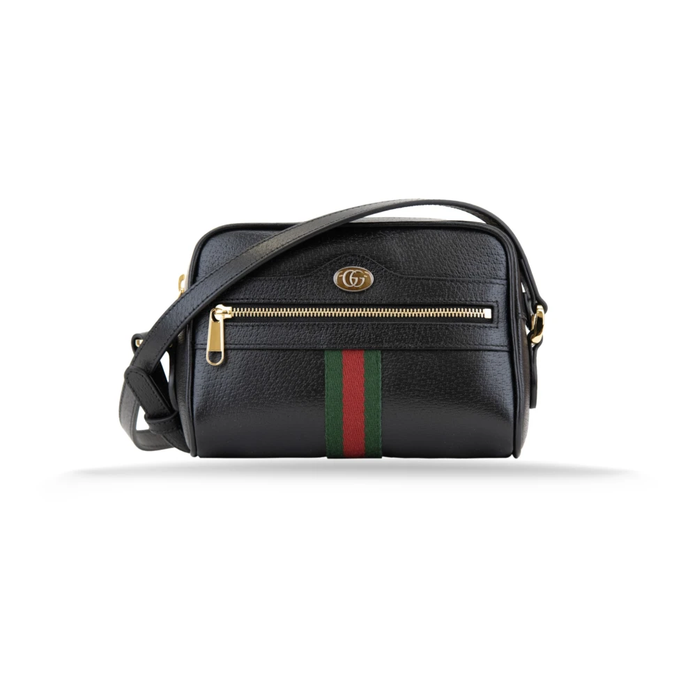Gucci Stijlvolle leren schoudertas voor dames Black Dames