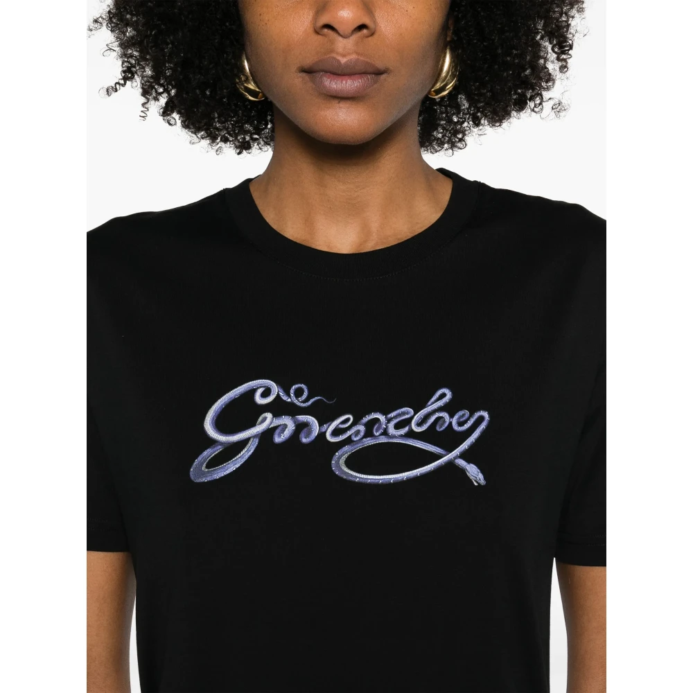 Givenchy Snake Logo T-shirt met ronde hals Black Dames