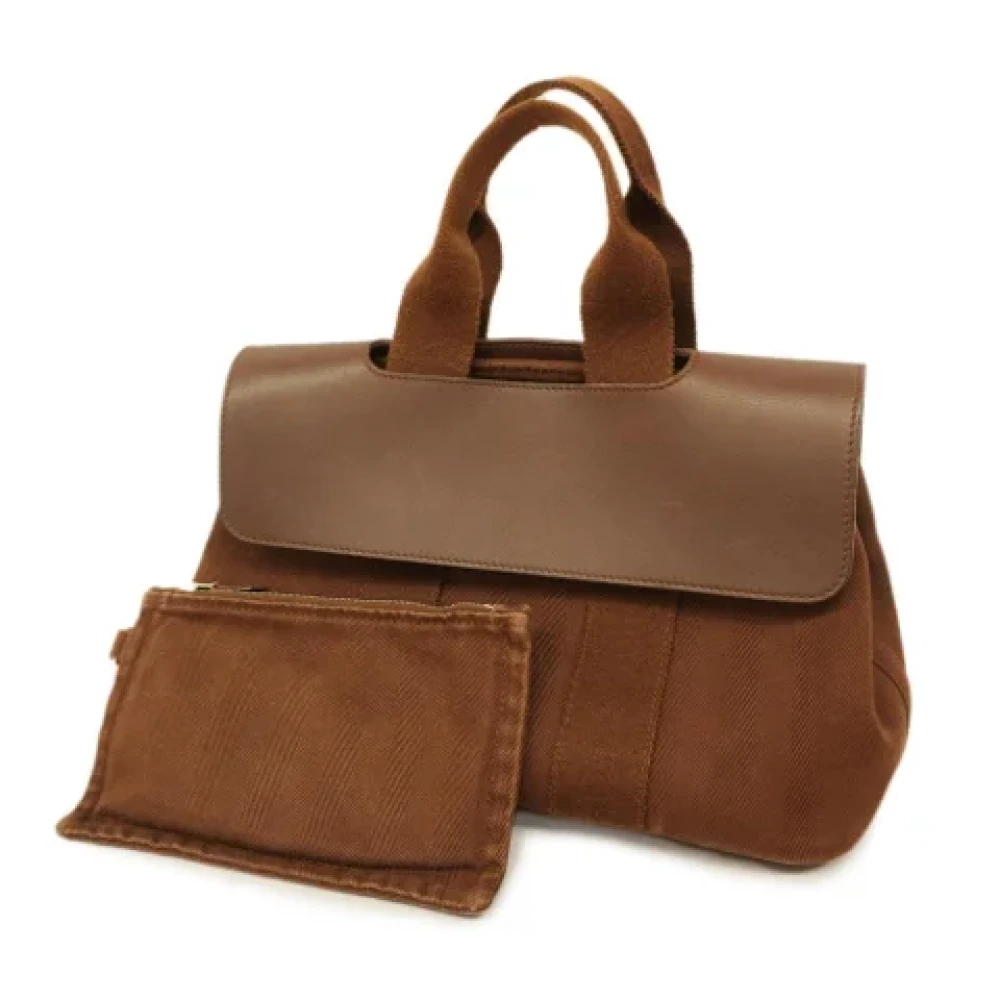 Hermès Vintage Pre-owned Canvas handbags Brown Dames