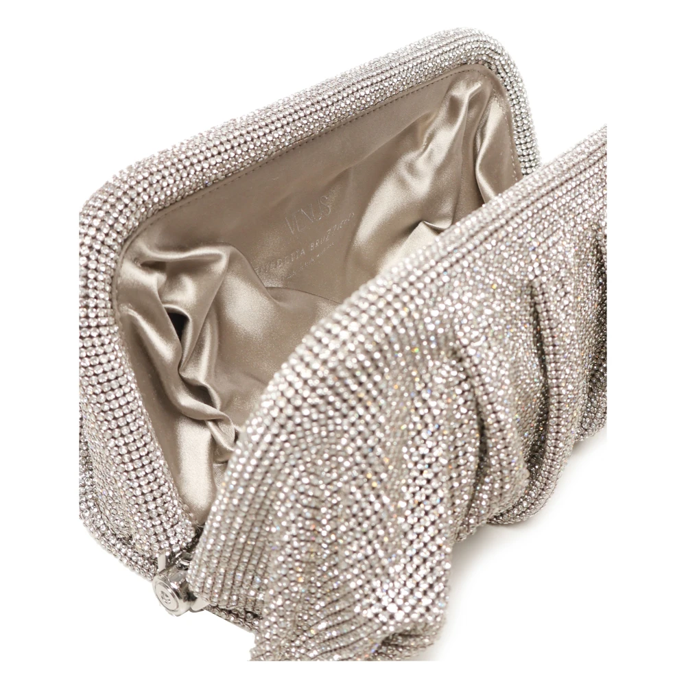 Benedetta Bruzziches Venus La Grande Zilveren Clutch Tas Gray Dames