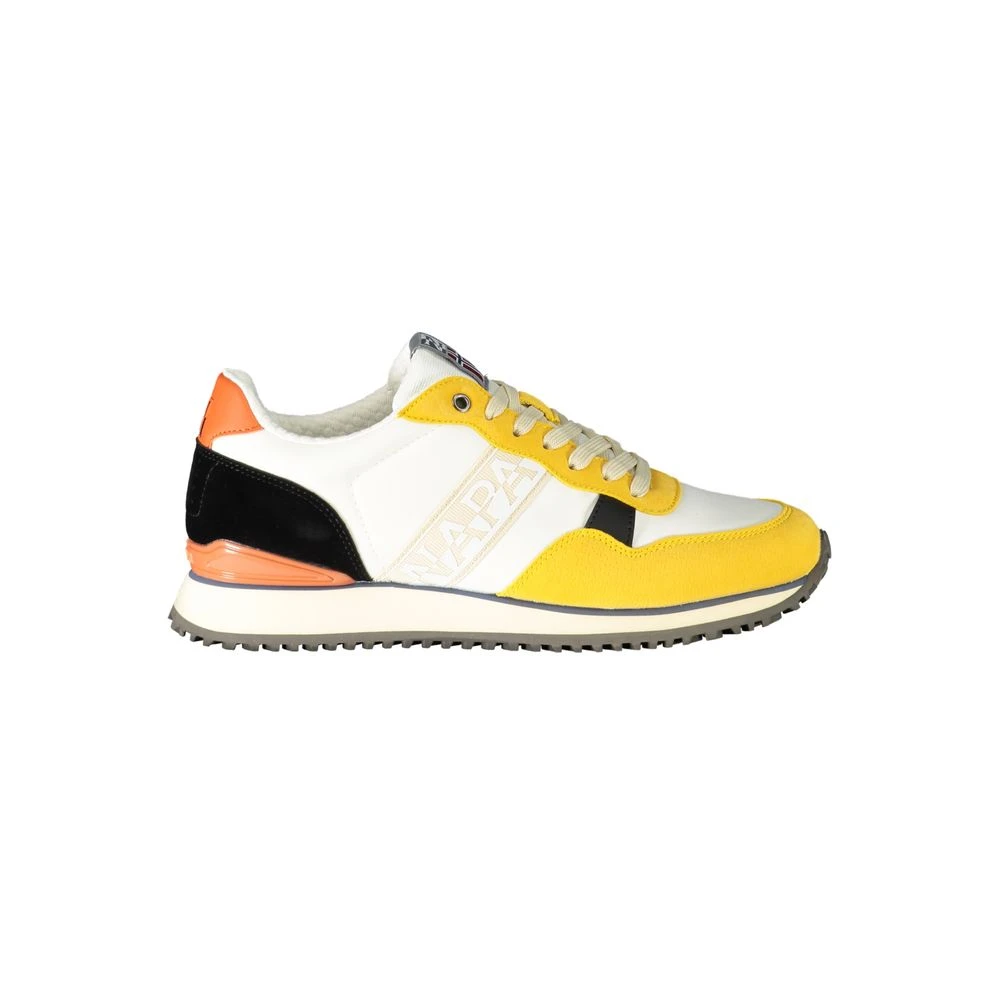 Napapijri Men's Yellow Polyester Sneaker With Contrast Details
