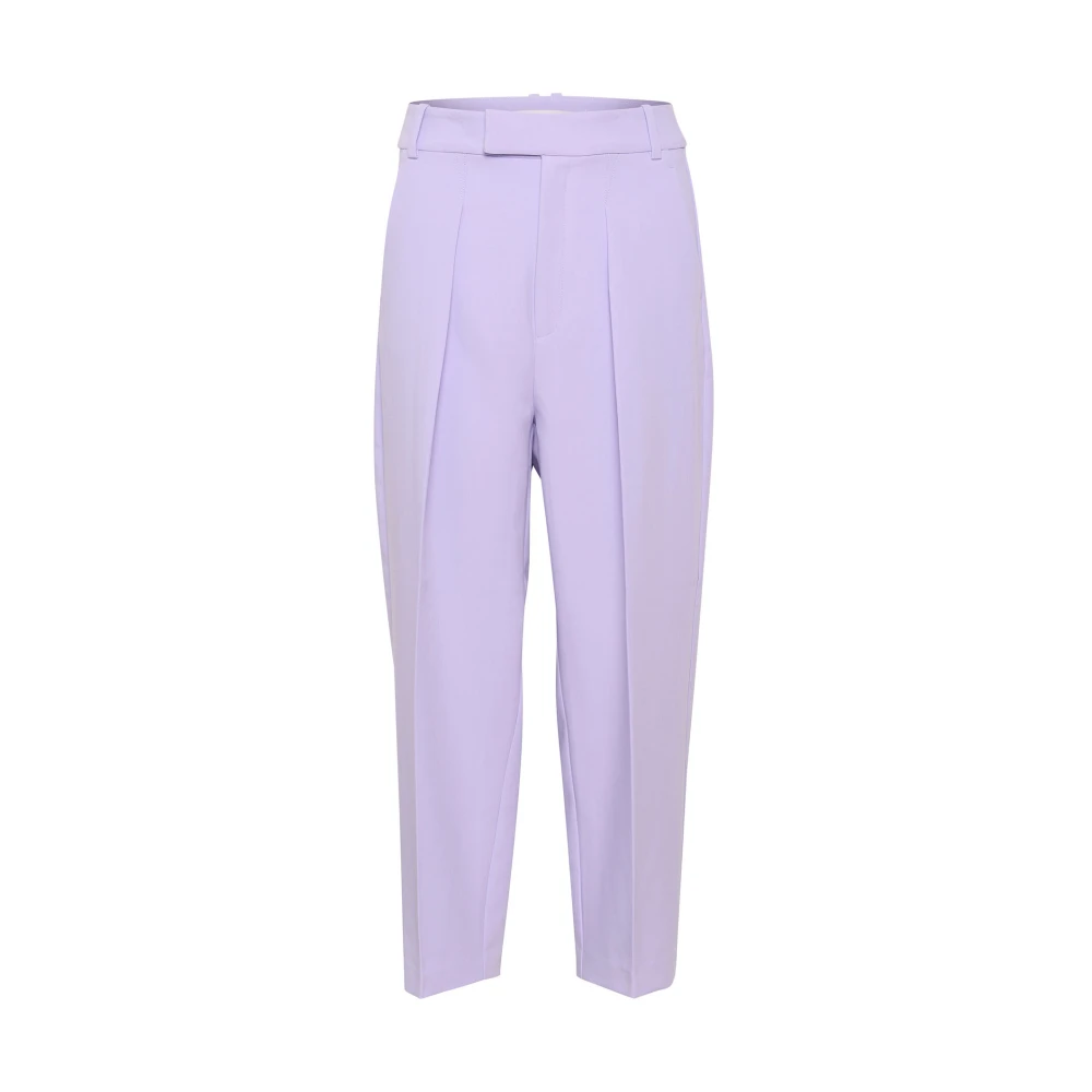 InWear Lavendel Barrel Broek met Brede Tailleband Purple Dames